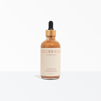 Ethereal Glow Shimmering Body Oil & Exfoliating Body Brush Duo