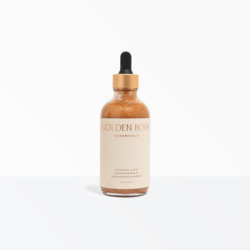 Ethereal Glow Shimmering Body Oil & Exfoliating Body Brush Duo