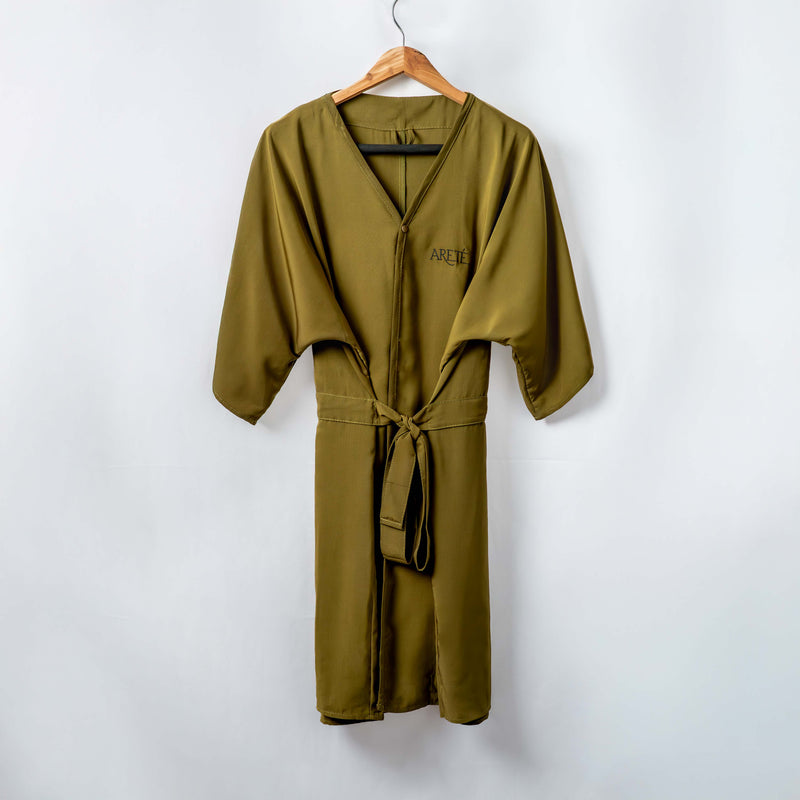 Areté Olive Green Salon Robe